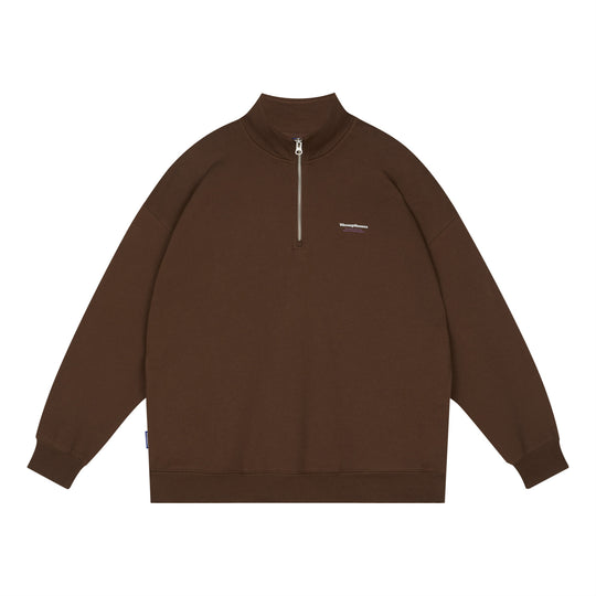 Wassup House Half Zipper Logo Sweatshirt