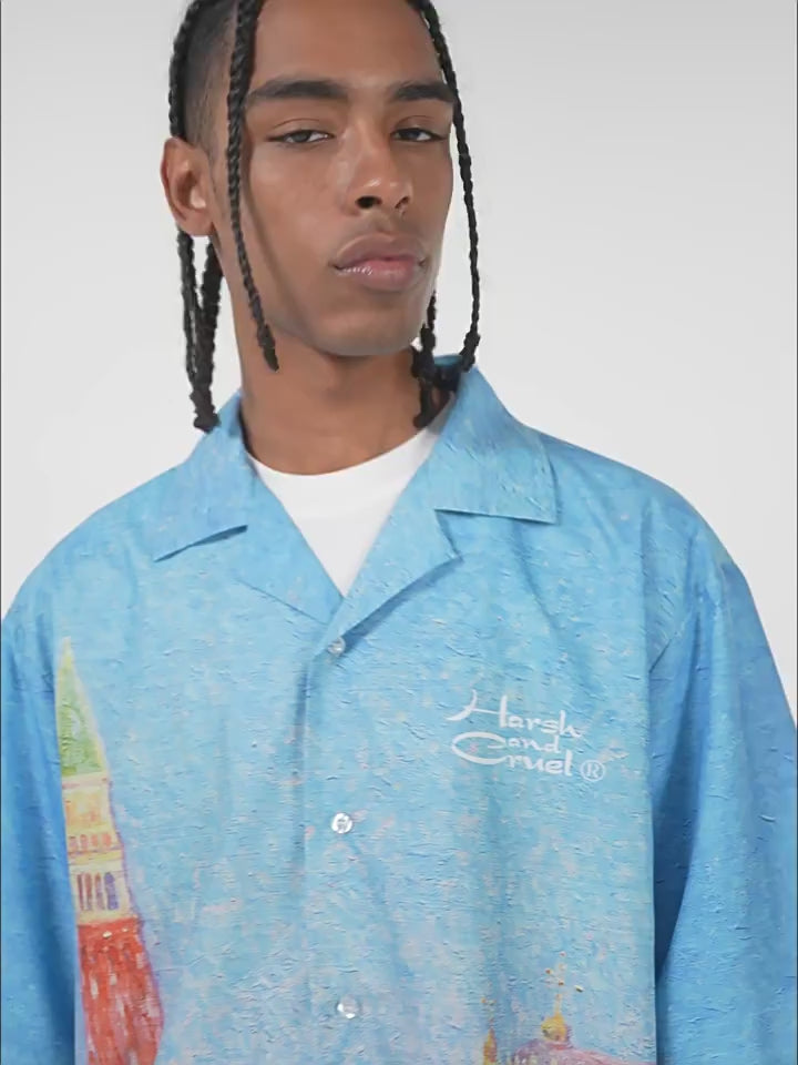 Harsh and Cruel Urban Oil Full Print Cuban Shirt