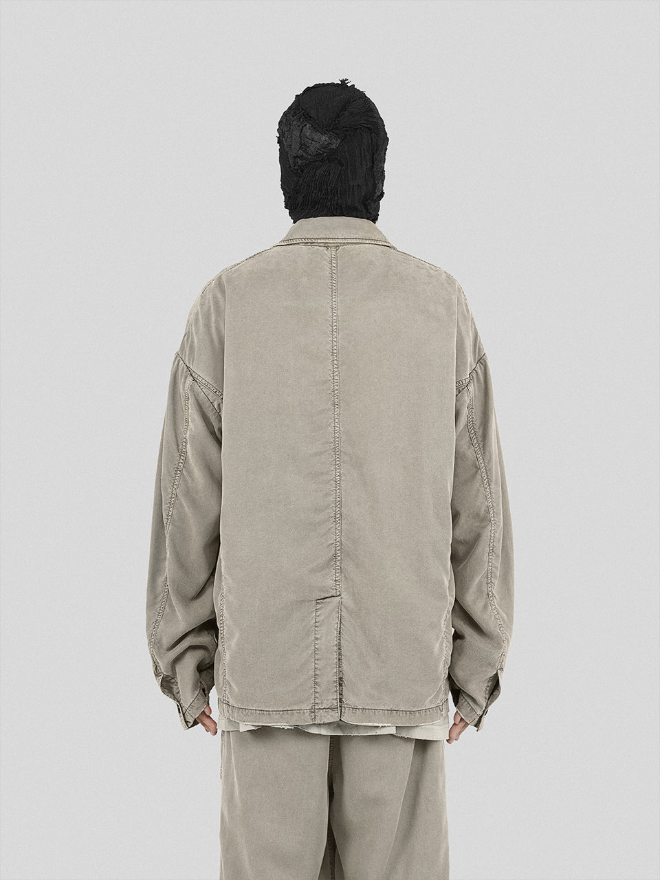 UNDERWATER Distressed 3D Cut Patch Pocket Suit Jacket