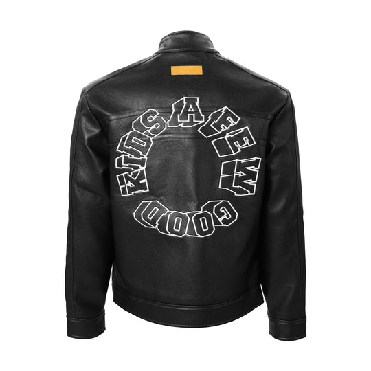 AFGK 3D Logo Single Biker Jacket | Face 3 Face