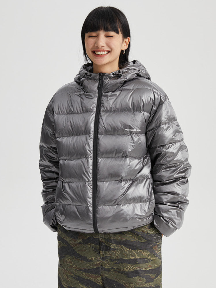 Wassup House Basic Glossy Hooded Down Jacket