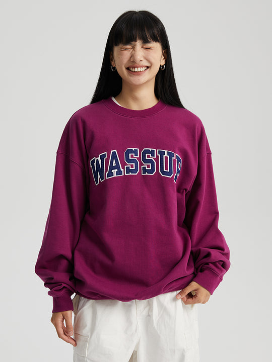 Wassup House Patch Embroidery Logo Sweatshirt