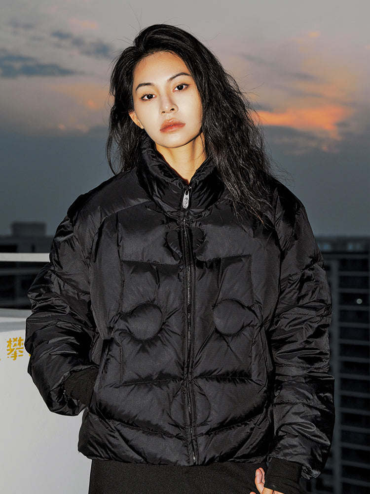 YADcrew Jigsaw Quilted Line Down Jacket