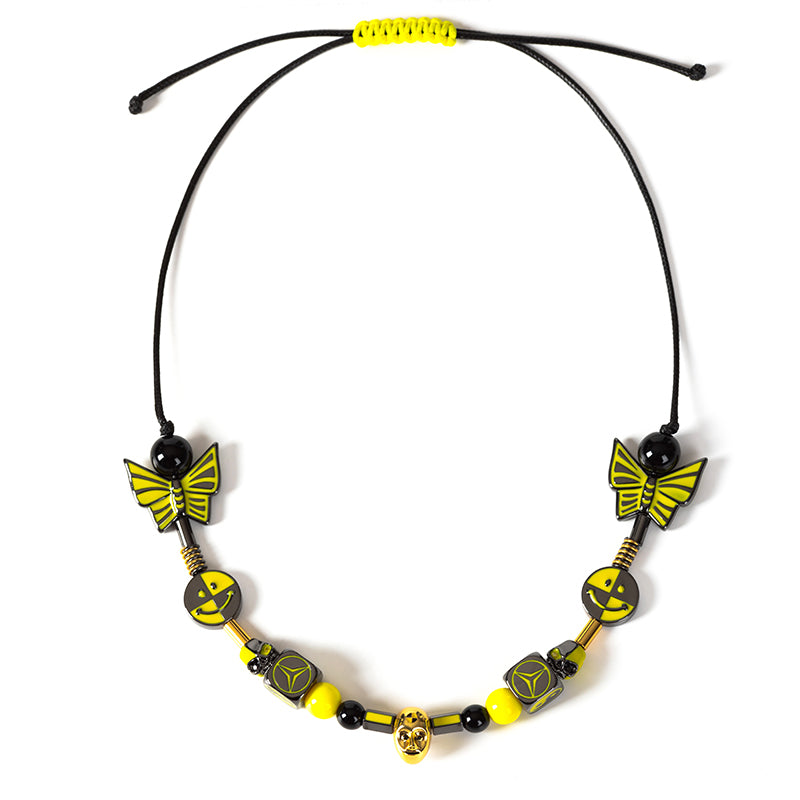 SALUTE *EVAE+ MOB Testing butterfly Smiley Necklace (A$AP Rocky) | Face 3 Face