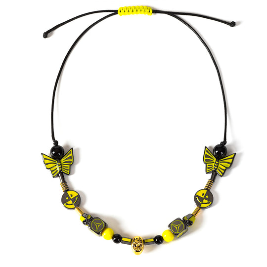 SALUTE *EVAE+ MOB Testing butterfly Smiley Necklace (A$AP Rocky) | Face 3 Face