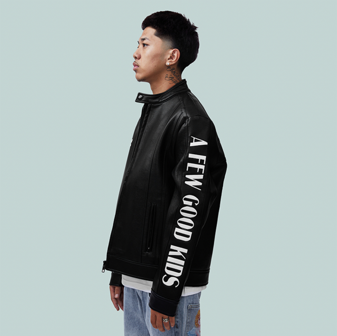 AFGK 3D Logo Single Biker Jacket | Face 3 Face