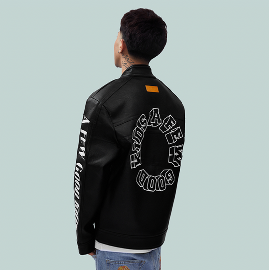 AFGK 3D Logo Single Biker Jacket | Face 3 Face