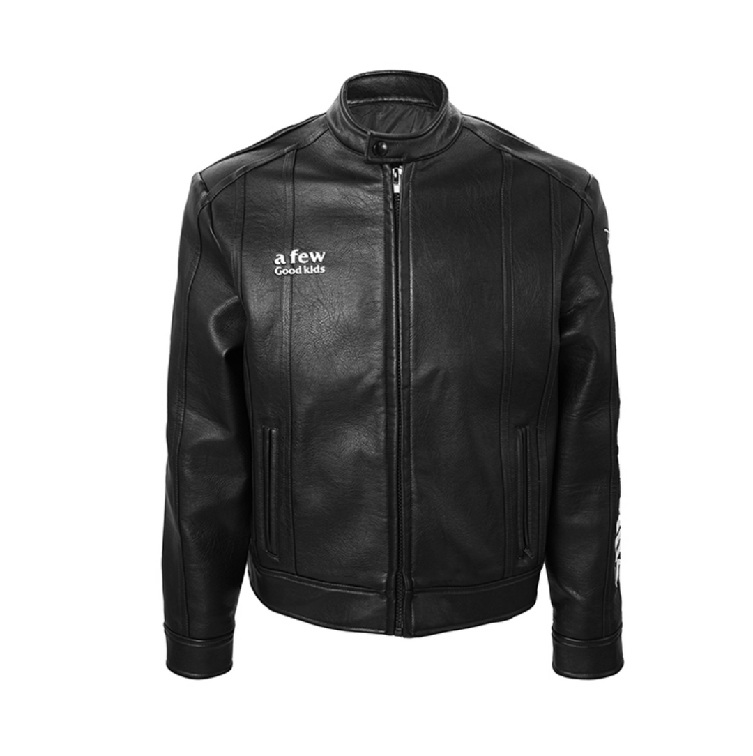 AFGK 3D Logo Single Biker Jacket | Face 3 Face