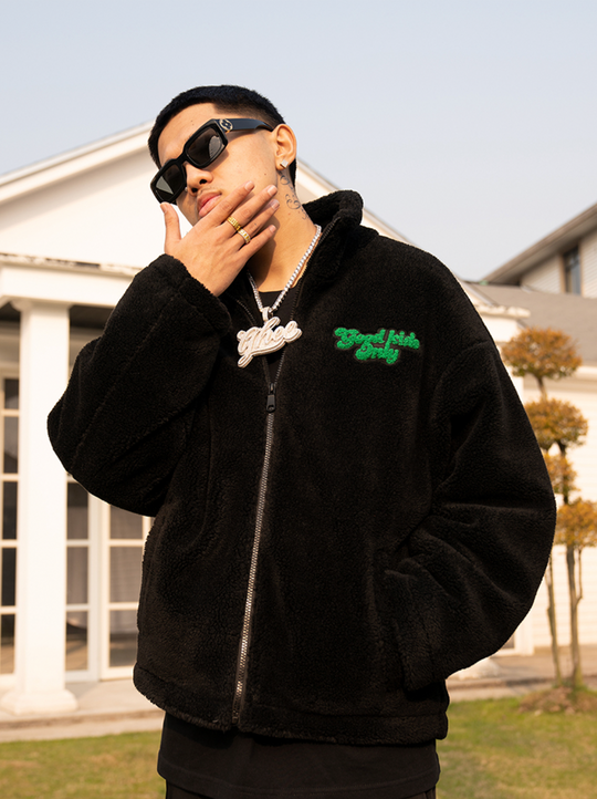 AFGK Sherpa Zip-up Fleece / Circle Logo Boa Jacket | Face 3 Face