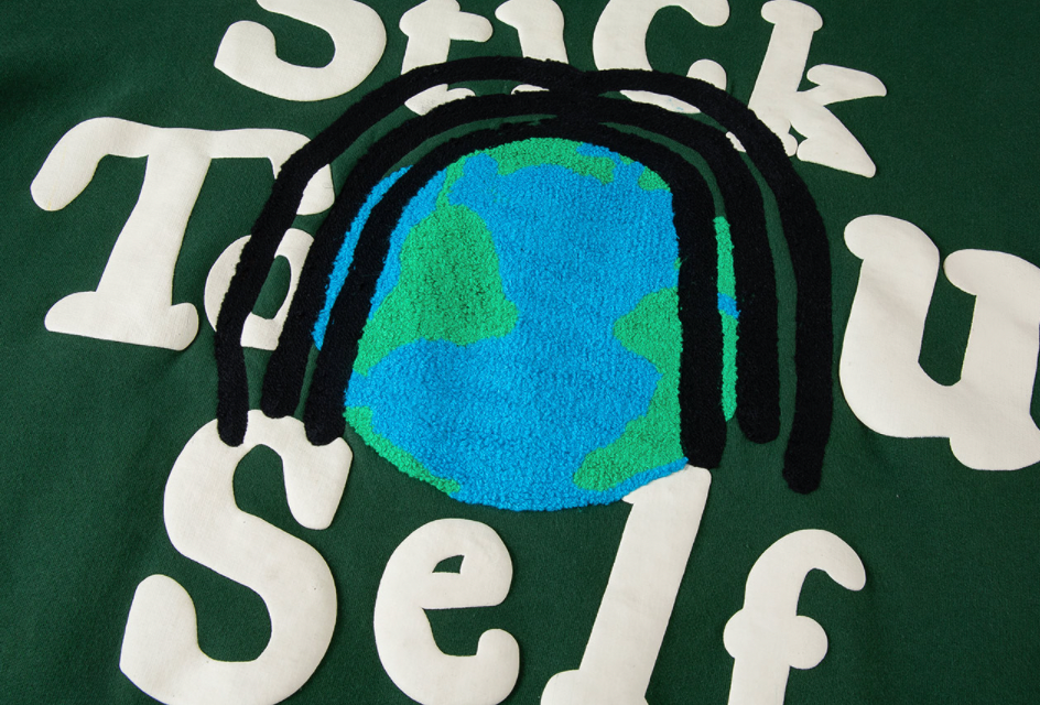 F2CE Foam Printing Embroidery Loose Pullover Hoodie | Face 3 Face