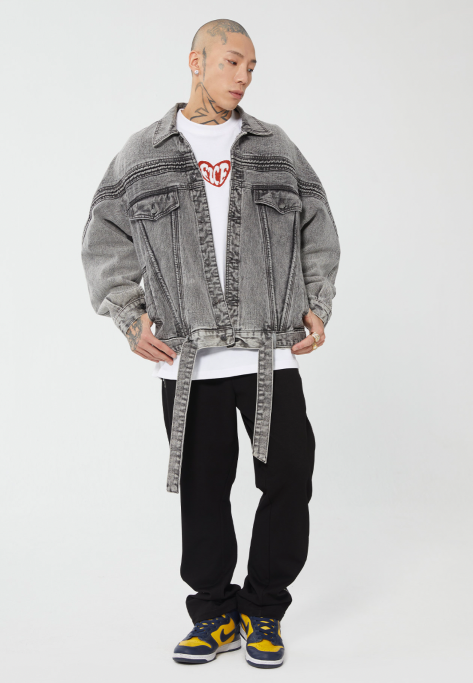 F2CE Vintage Washed Denim Jacket | Face 3 Face