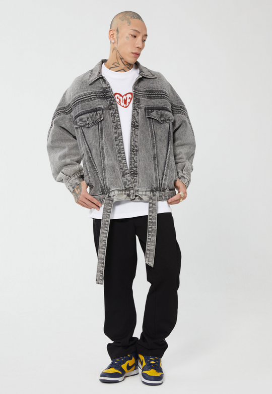 F2CE Vintage Washed Denim Jacket | Face 3 Face