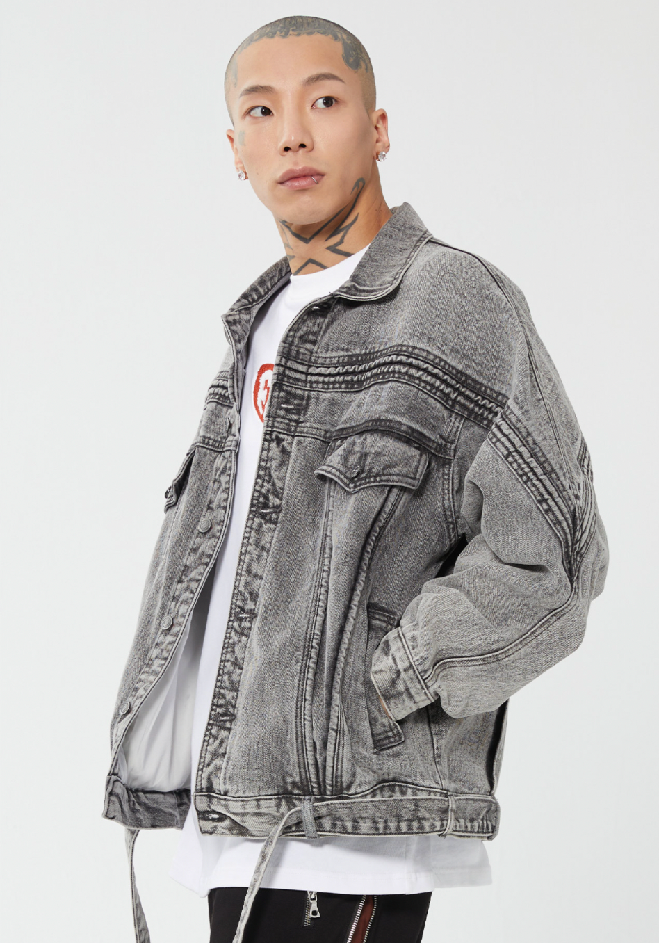 F2CE Vintage Washed Denim Jacket | Face 3 Face