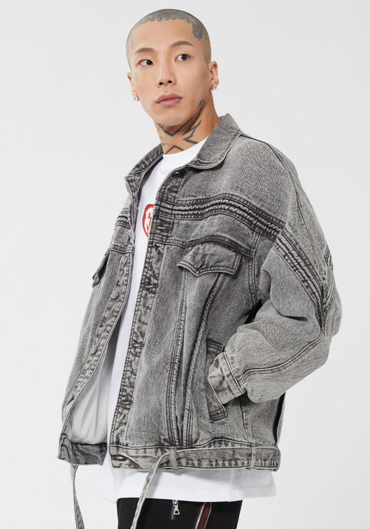 F2CE Vintage Washed Denim Jacket | Face 3 Face