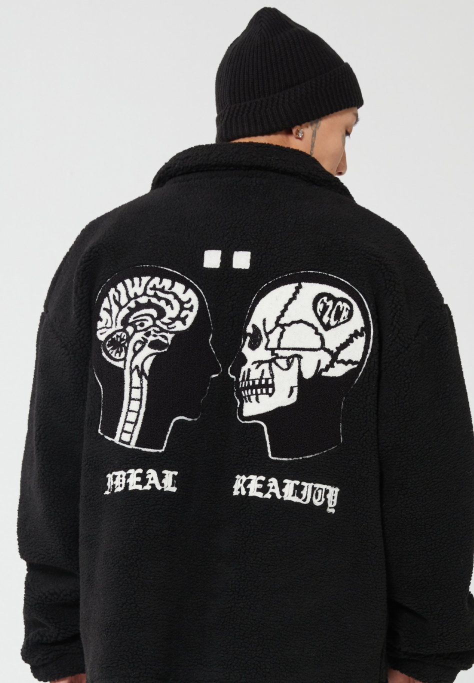F2CE Ideal Reality Embroidered Sherpa Fleece Jacket