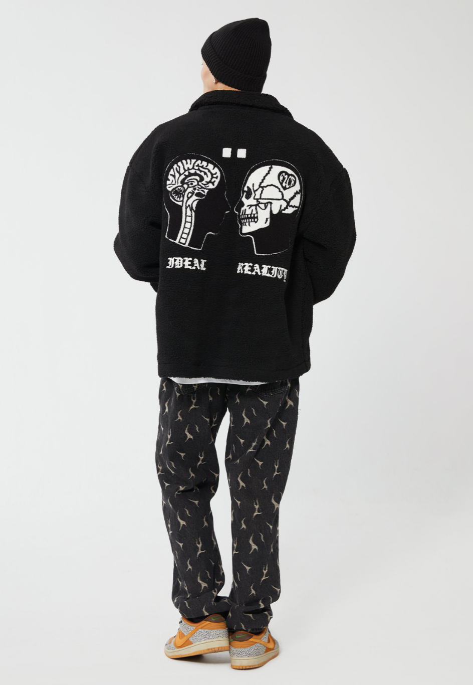 F2CE Ideal Reality Embroidered Sherpa Fleece Jacket | Face 3 Face