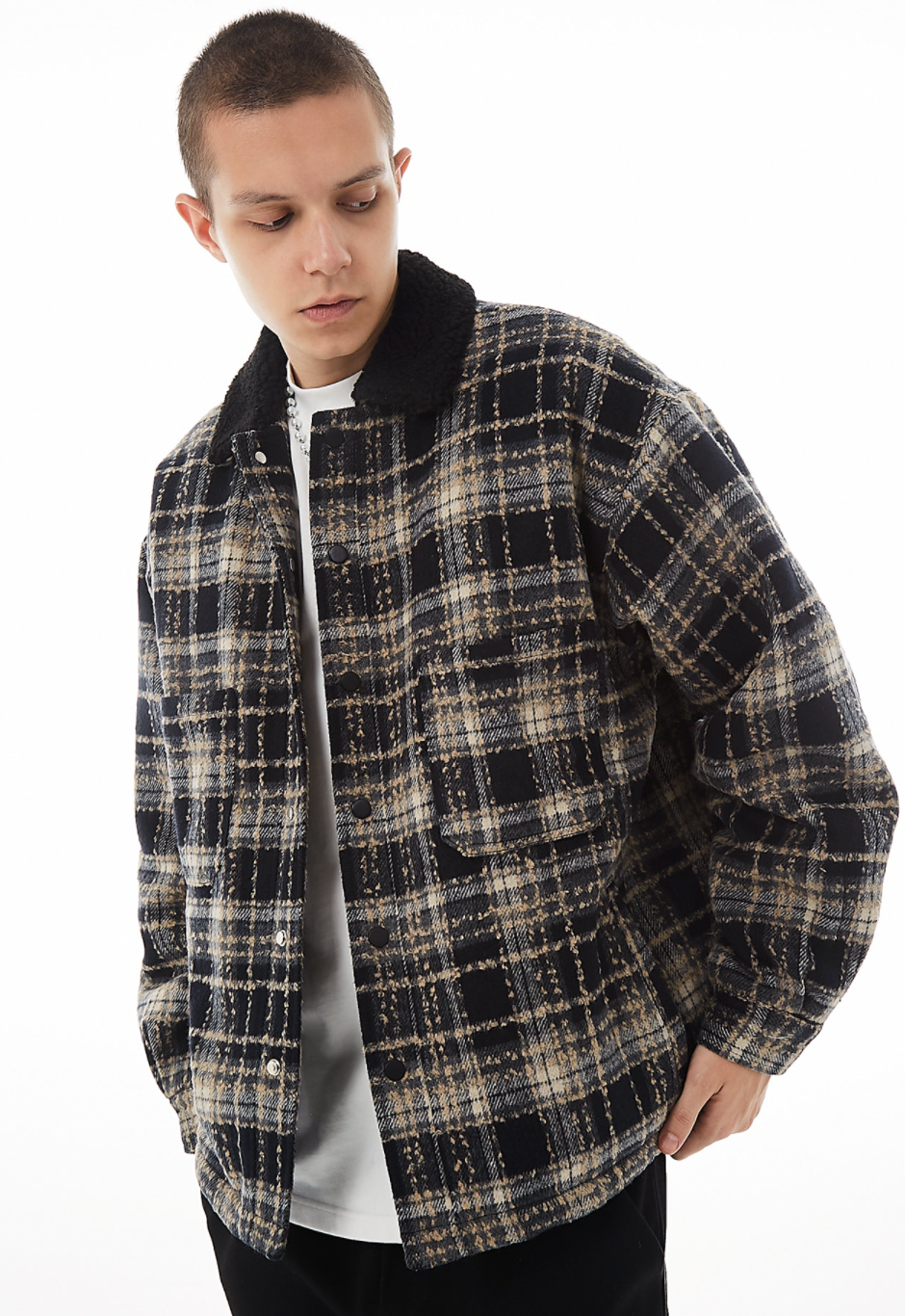 F2CE Plaid Woolen Jacket | Face 3 Face