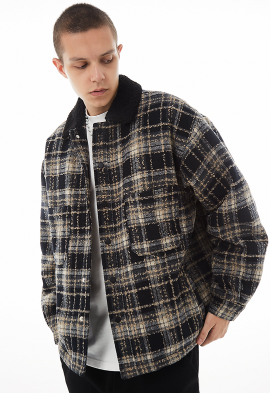 F2CE Plaid Woolen Jacket | Face 3 Face