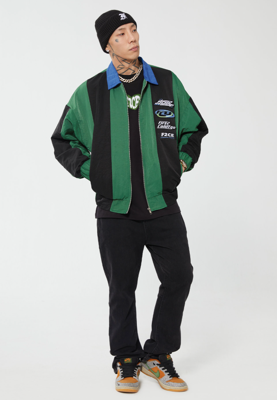 F2CE Sports Striped Top Jacket | Face 3 Face