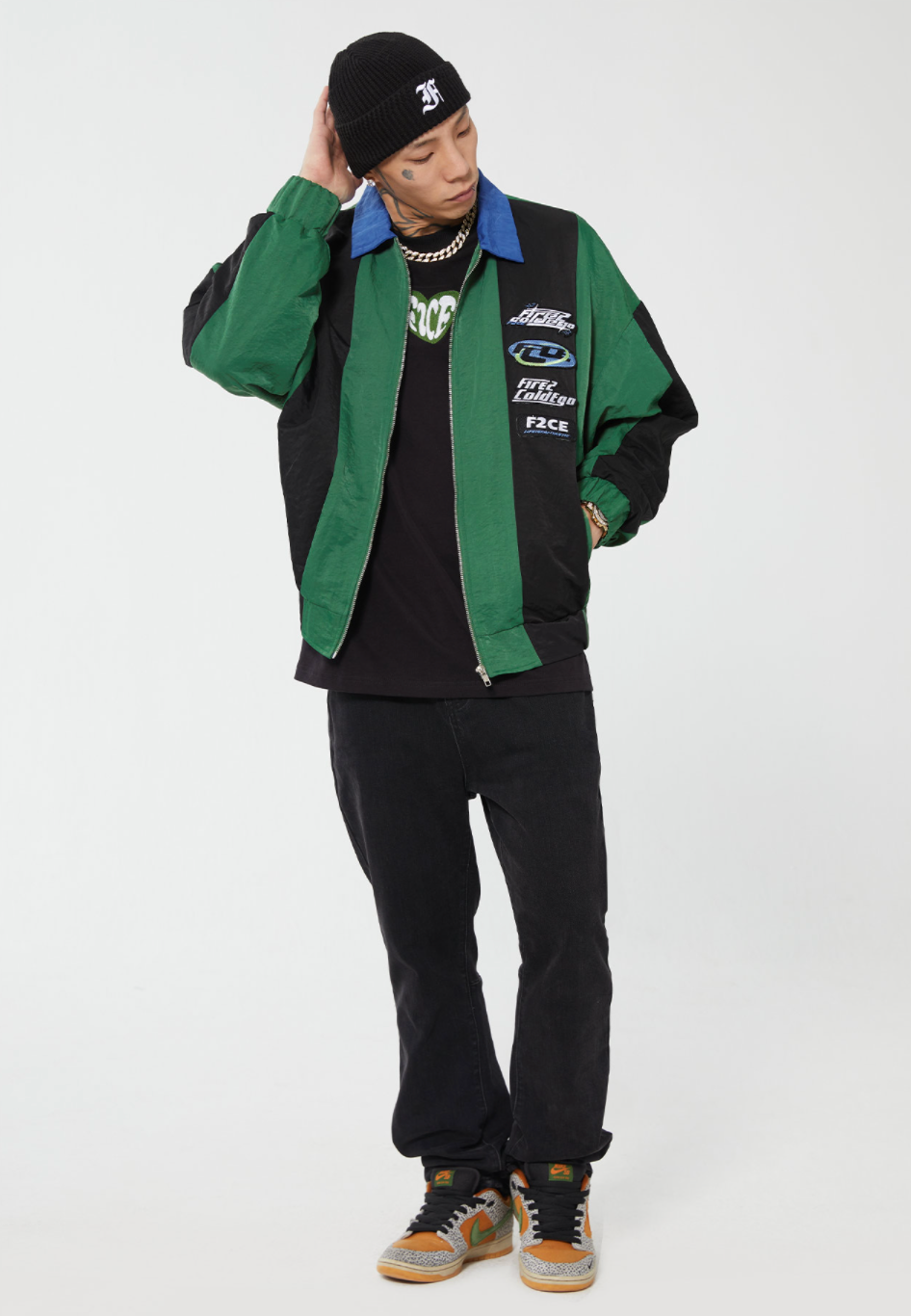 F2CE Sports Striped Top Jacket | Face 3 Face