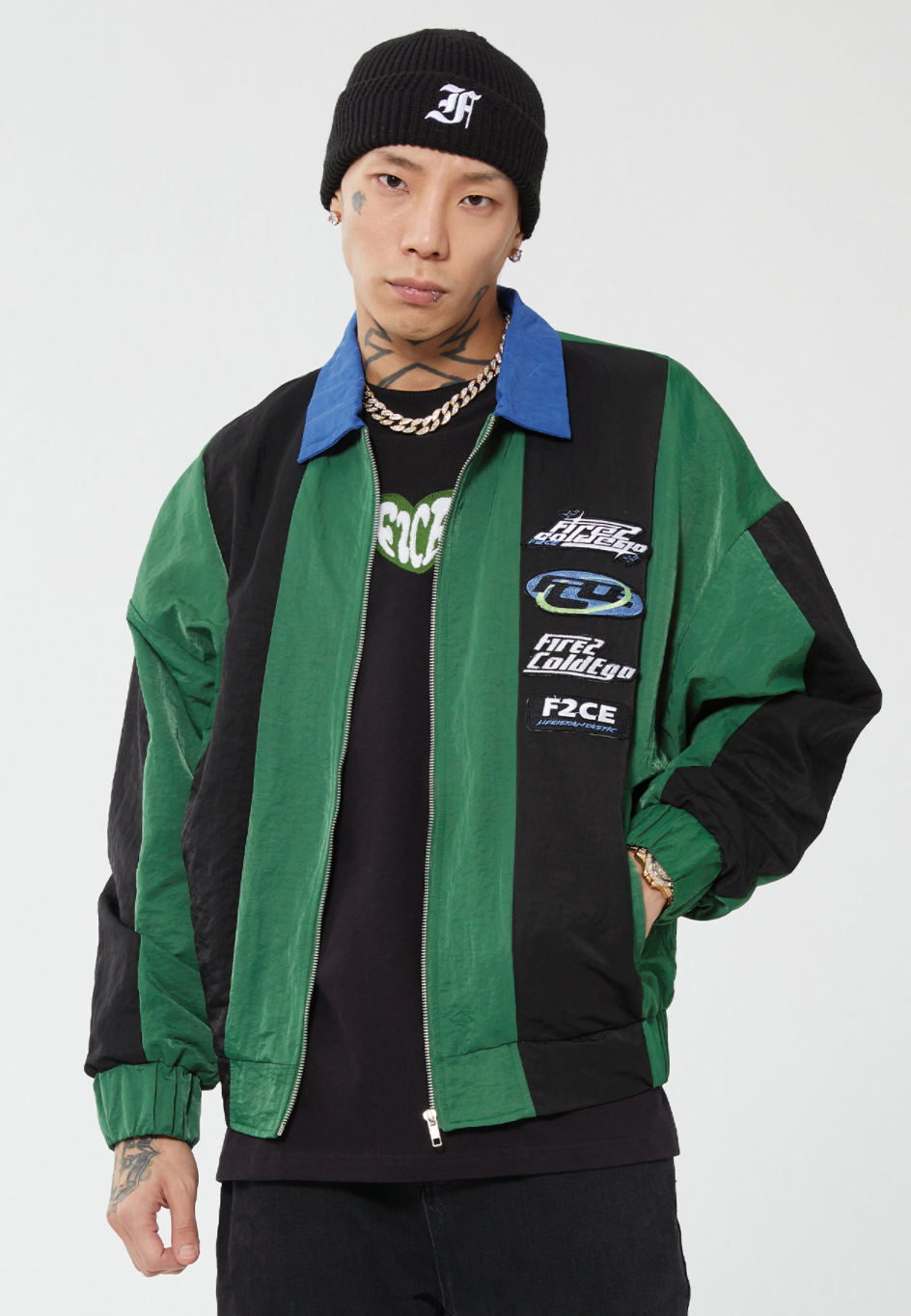 F2CE Sports Striped Top Jacket | Face 3 Face