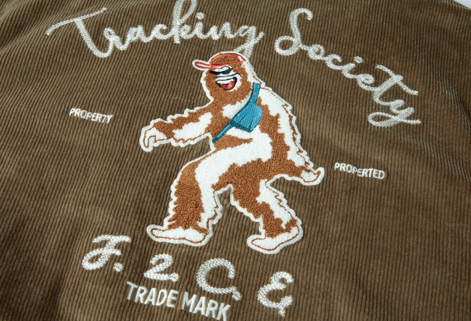 F2CE Embroidered Corduroy Varsity Jacket | Face 3 Face