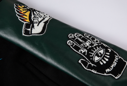 F2CE Towel Embroidered Wool Varsity Jacket | Face 3 Face