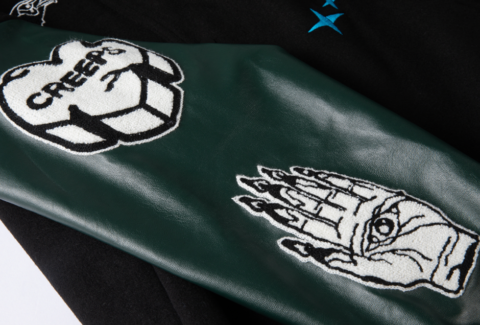 F2CE Towel Embroidered Wool Varsity Jacket | Face 3 Face