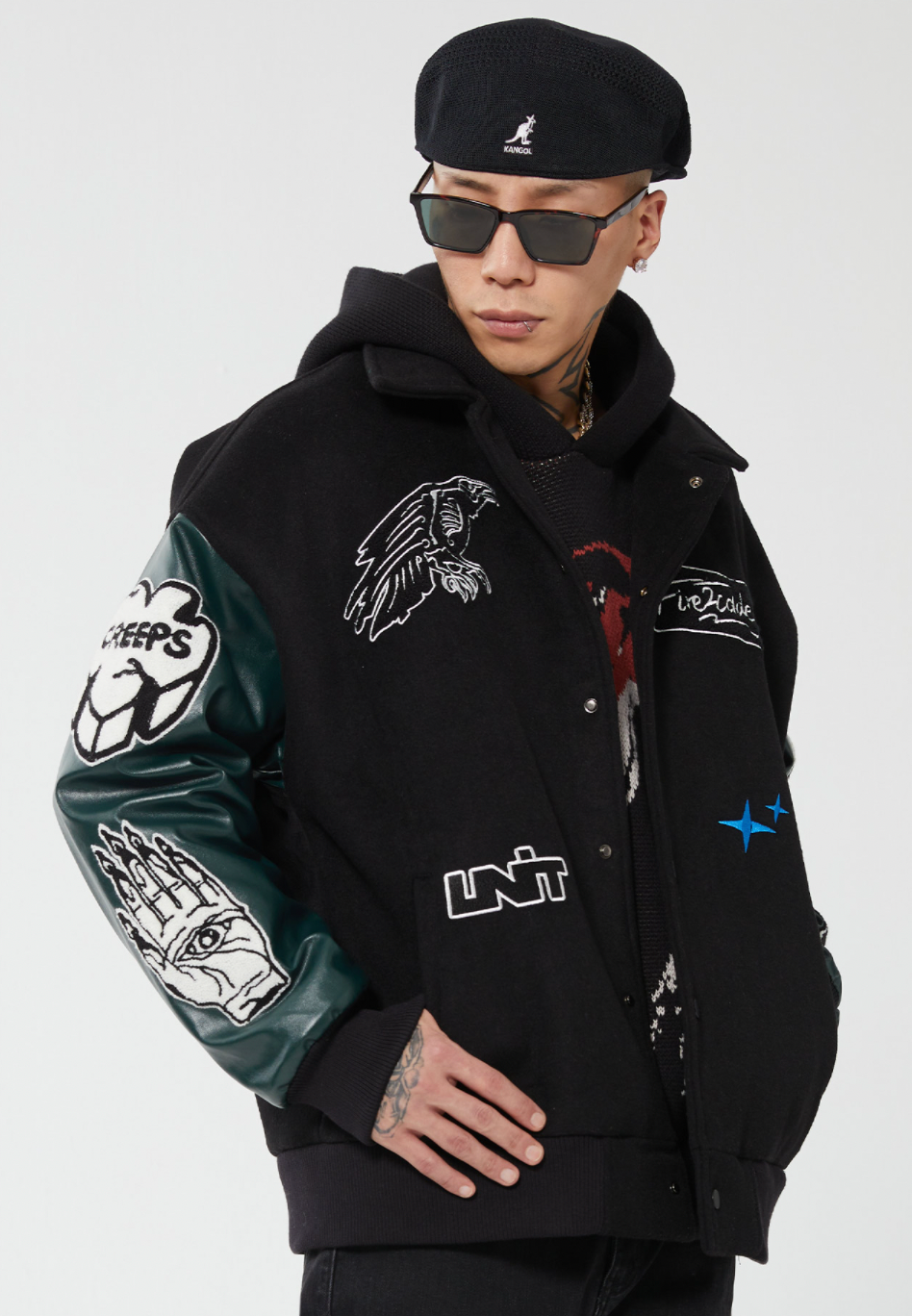 F2CE Towel Embroidered Wool Varsity Jacket | Face 3 Face