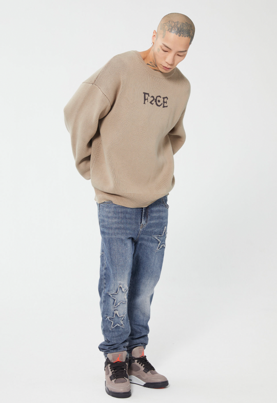F2CE Love Heart LOGO Knit Sweater | Face 3 Face
