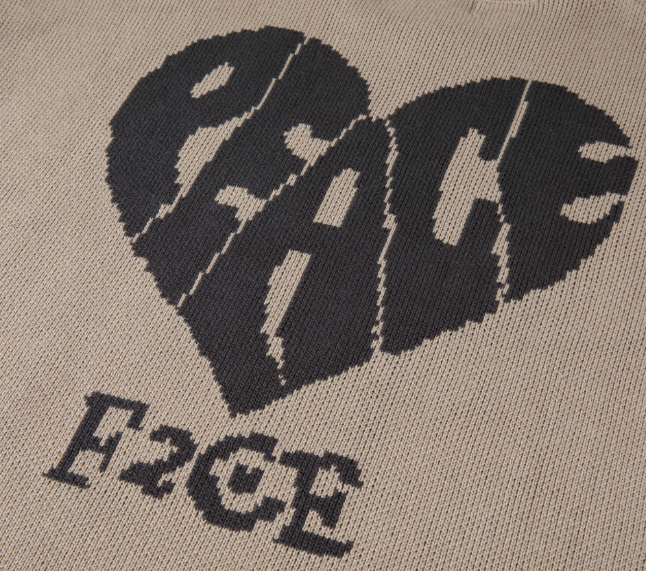 F2CE Love Heart LOGO Knit Sweater | Face 3 Face