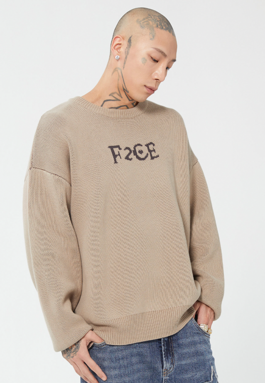 F2CE Love Heart LOGO Knit Sweater | Face 3 Face