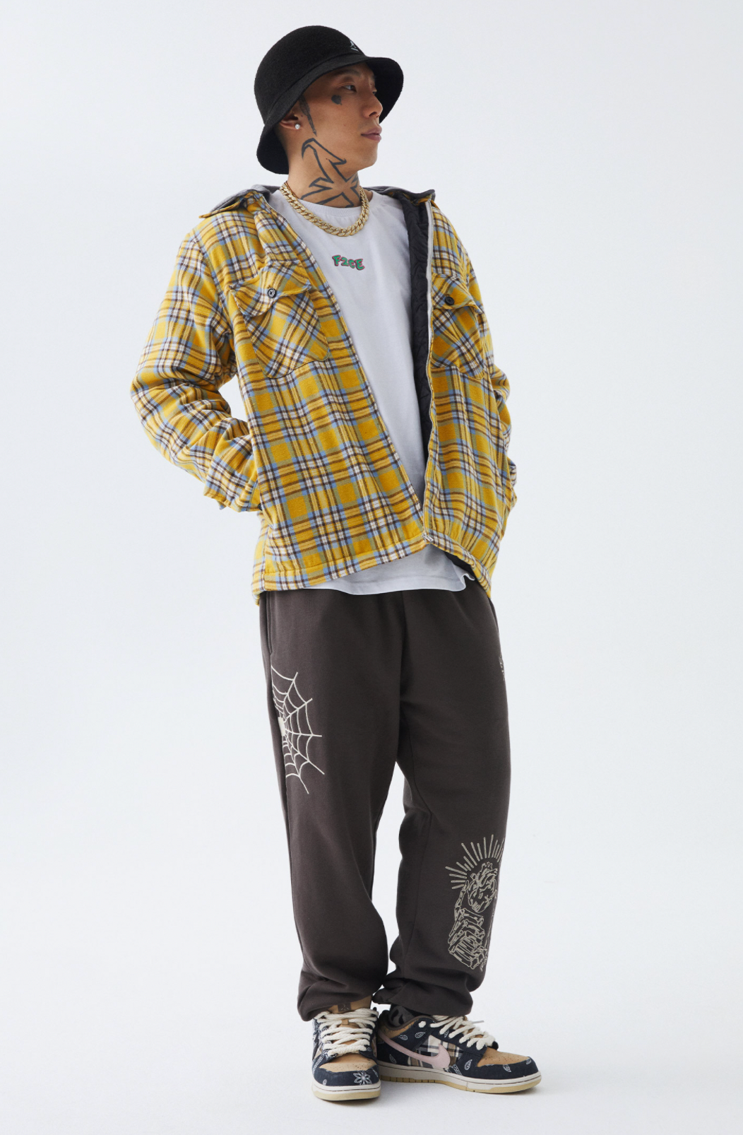 F2CE Skull Embroidered Sweatpants | Face 3 Face