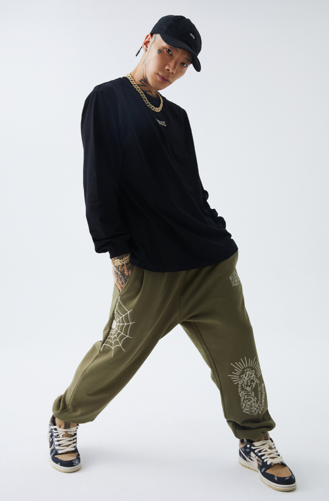 F2CE Skull Embroidered Sweatpants | Face 3 Face