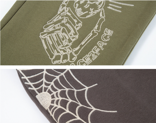 F2CE Skull Embroidered Sweatpants | Face 3 Face