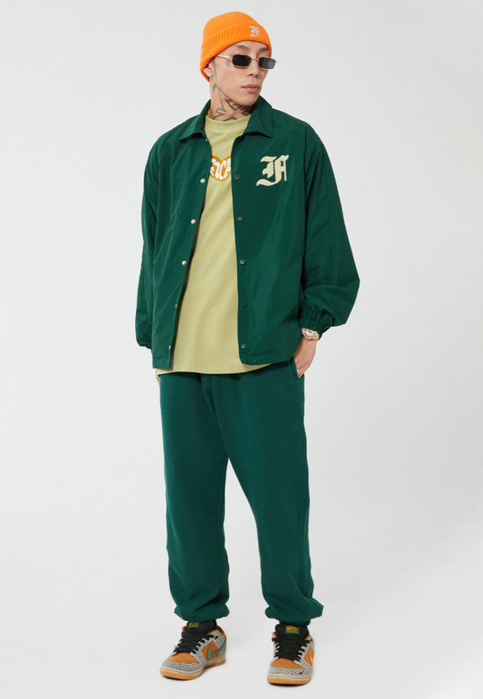 F2CE LOGO Print Towel Embroidery Coach Jacket | Face 3 Face