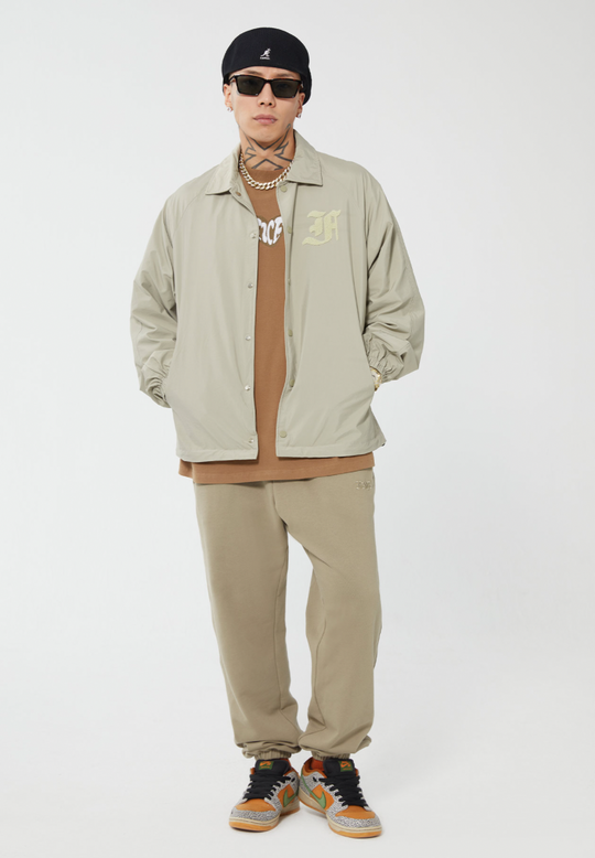 F2CE LOGO Print Towel Embroidery Coach Jacket | Face 3 Face