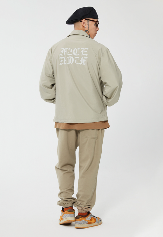 F2CE LOGO Print Towel Embroidery Coach Jacket | Face 3 Face
