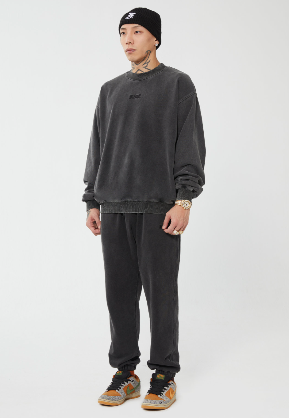 F2CE Embroidered LOGO Basic Pullover Sweatshirts | Face 3 Face