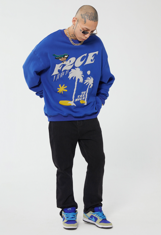 F2CE LOGO Foam Creative Print Embroidery Sweatshirts | Face 3 Face