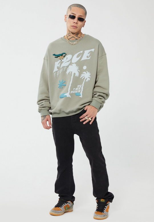 F2CE LOGO Foam Creative Print Embroidery Sweatshirts | Face 3 Face