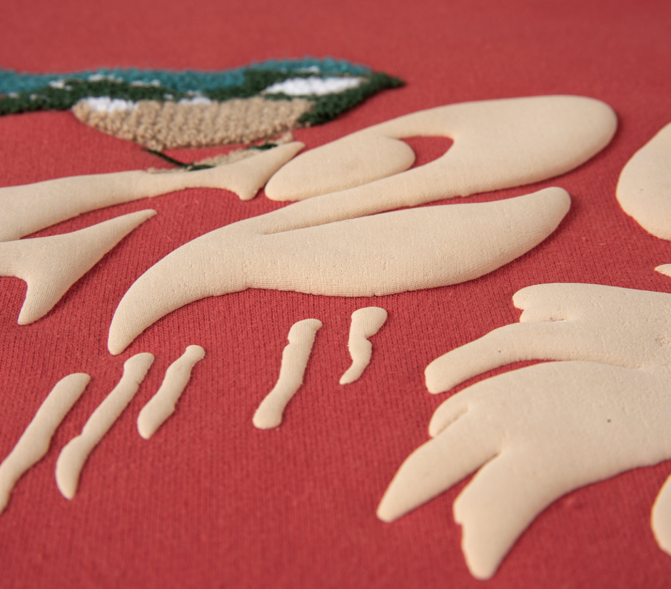 F2CE LOGO Foam Creative Print Embroidery Sweatshirts | Face 3 Face