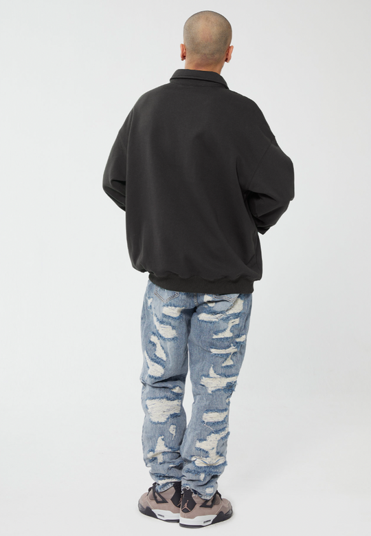 F2CE Retro Vintage Print Polo Sweatshirts | Face 3 Face