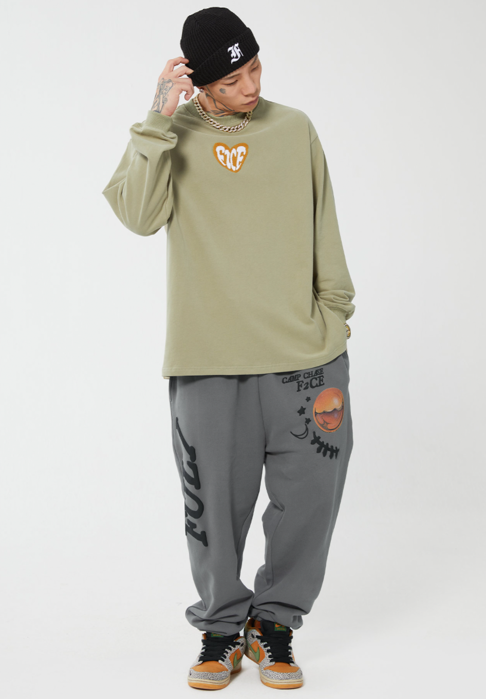 F2CE Foam Print Sweatpants | Face 3 Face