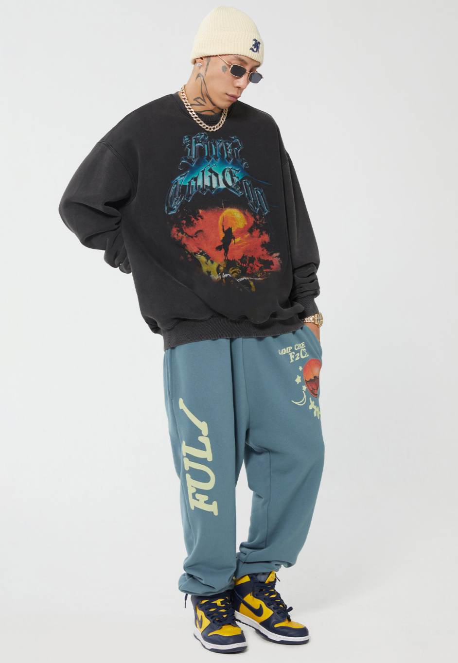 F2CE Foam Print Sweatpants | Face 3 Face