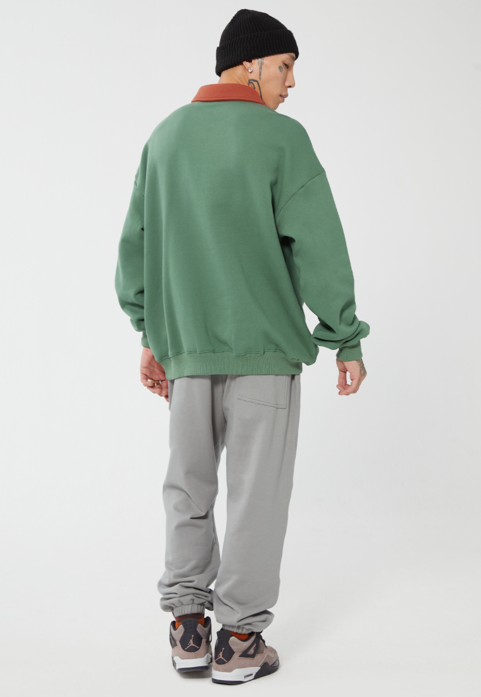 F2CE Fire 2 Cold Ego LOGO Vintage Print Polo Sweatshirts | Face 3 Face