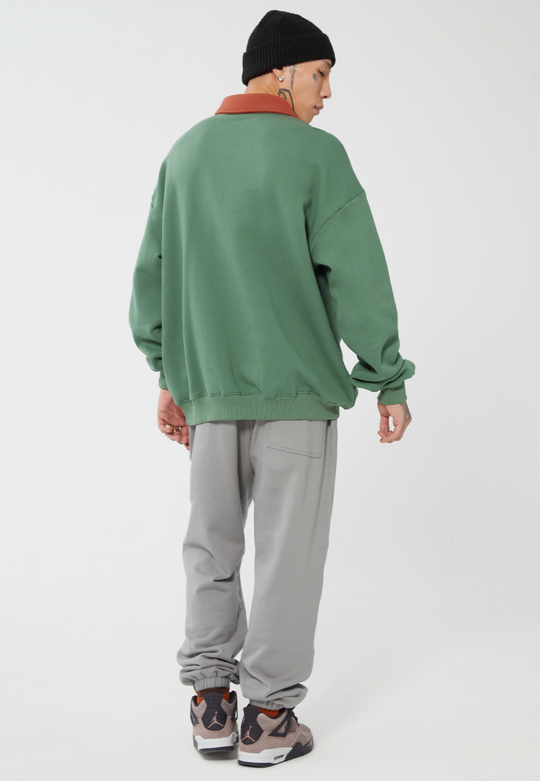 F2CE Fire 2 Cold Ego LOGO Vintage Print Polo Sweatshirts | Face 3 Face