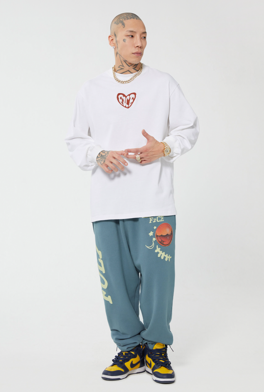 F2CE Love Heart LOGO Long Sleeved Tee | Face 3 Face