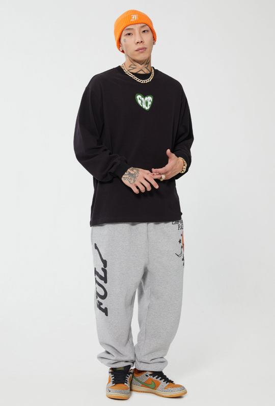F2CE Love Heart LOGO Long Sleeved Tee | Face 3 Face
