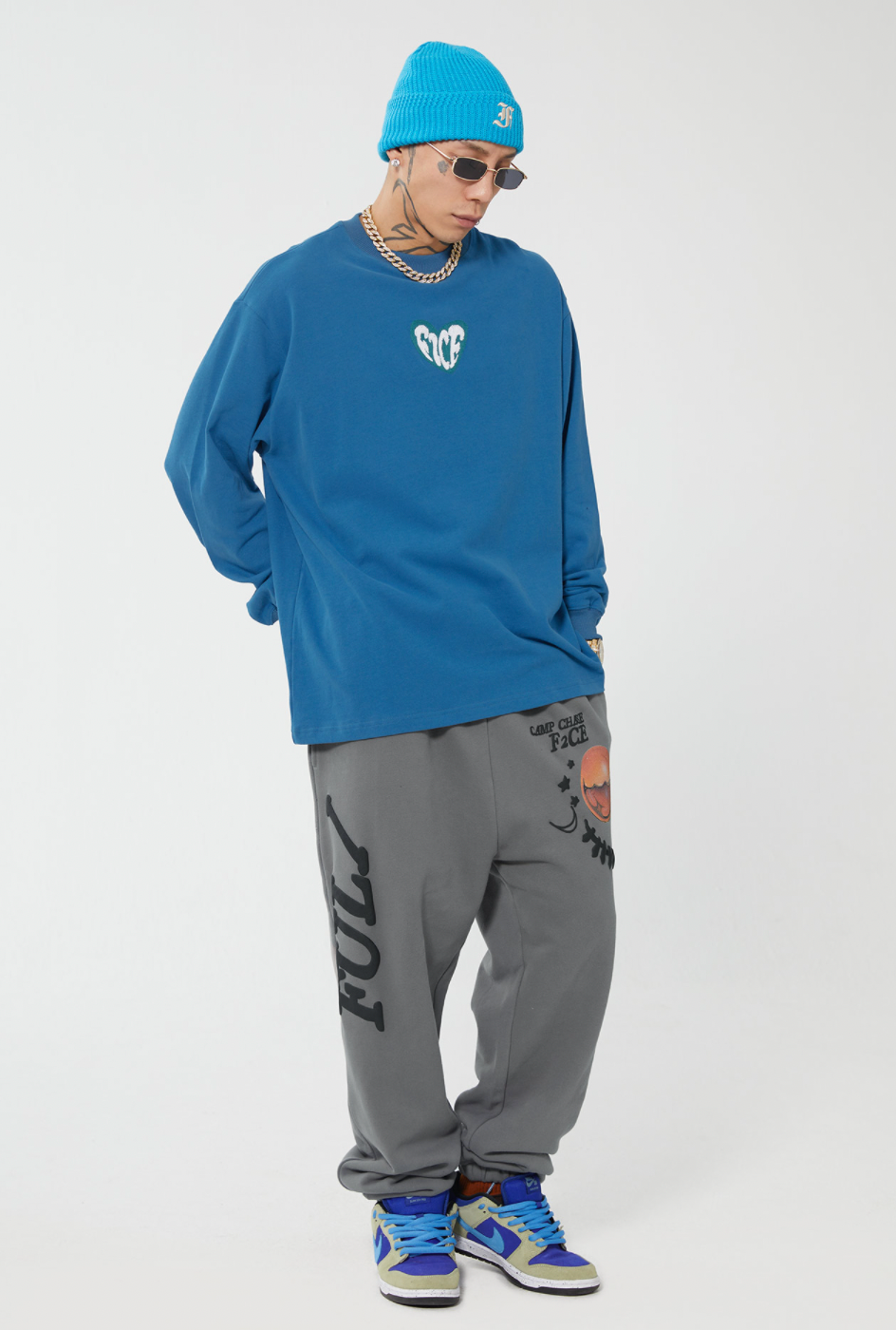 F2CE Love Heart LOGO Long Sleeved Tee | Face 3 Face